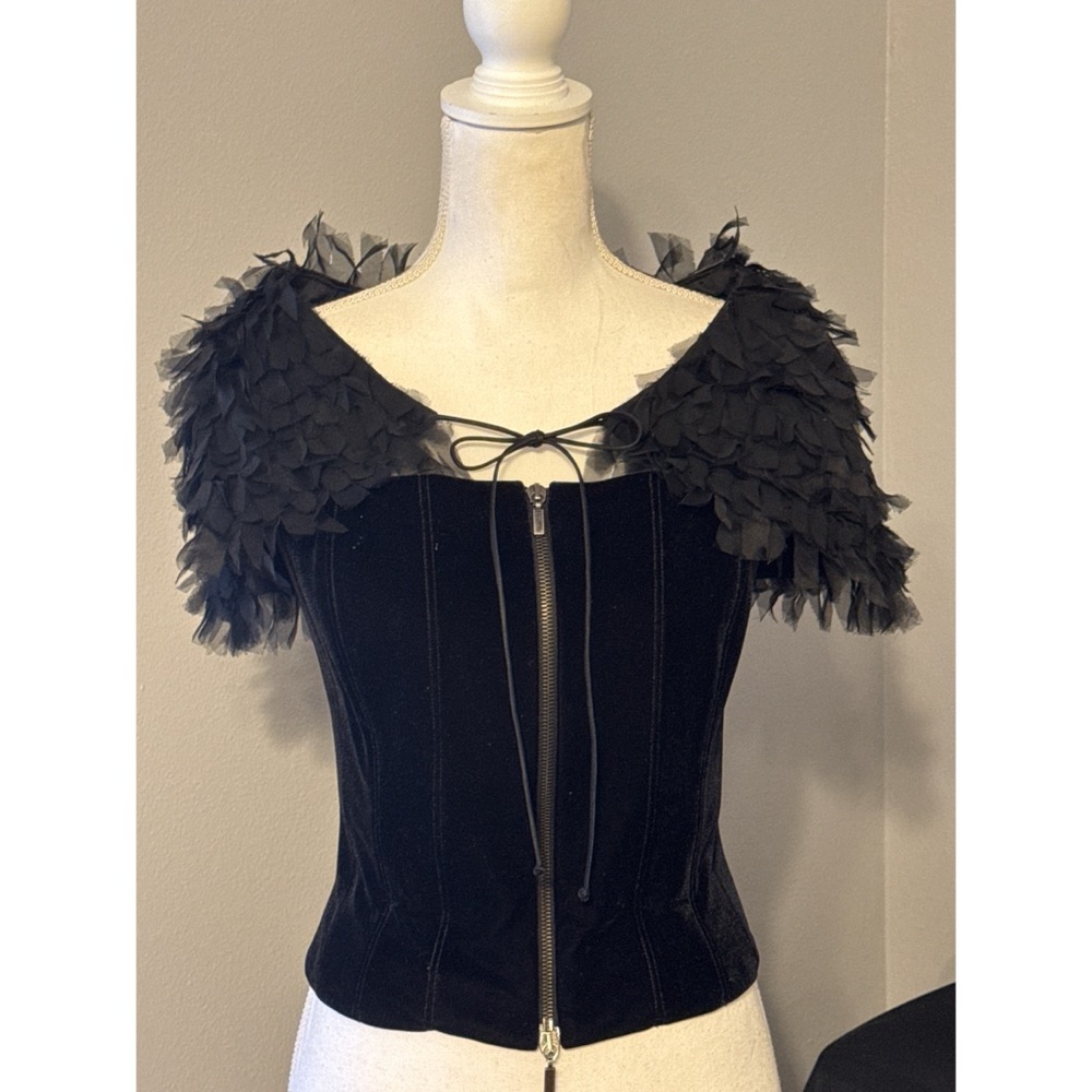 Gemma Kahng New York Corset & Feather Bolero Evening Set